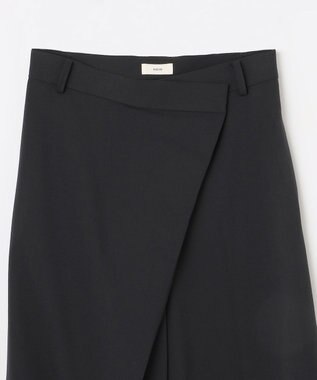 NAVE 【Nave・洗える】スパントロ ワイドラップパンツ ブラック系