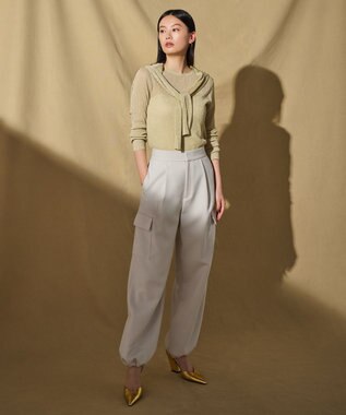 uncrave 【防シワ・洗濯機洗い可】ドライタッチツイル カーゴ パンツ（uncrave STANDARD） ライトベージュ