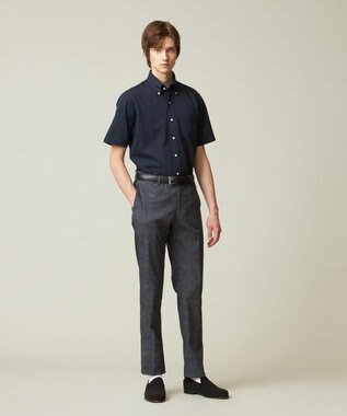 J.PRESS MEN 【夏に嬉しい高機能】カノコインレイパッチポケット シャツ/B.D. ネイビー系