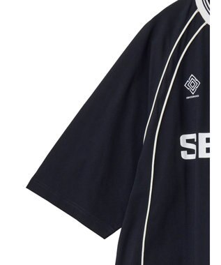 CRAFT STANDARD BOUTIQUE 接触冷感/UVカット/イージーケア/ストレッチ/ゲームシャツ-B Navy