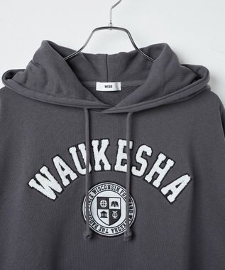 WEGO ヘビーウエイトサガラカレッジプルパーカー スミクロ