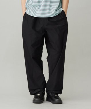 UNFILO MENS スラブジャージー ワイドパンツ ブラック