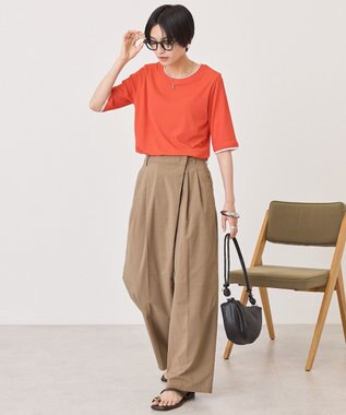 AMERICAN HOLIC シアーリブ配色プルオーバー Red