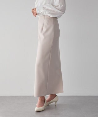 YECCA VECCA ダンボールニットナロースカート Beige