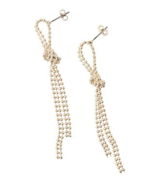 YECCA VECCA ノットボールチェーンピアス Gold