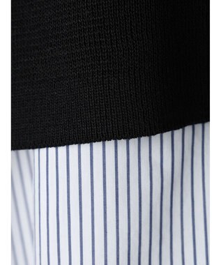 CRAFT STANDARD BOUTIQUE 【洗える】ニットベスト+シャツワンピース-SET Black