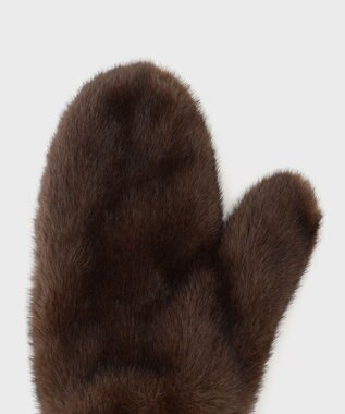 GRACE CONTINENTAL LOU ANDREA フェイクファーミトン ブラウン