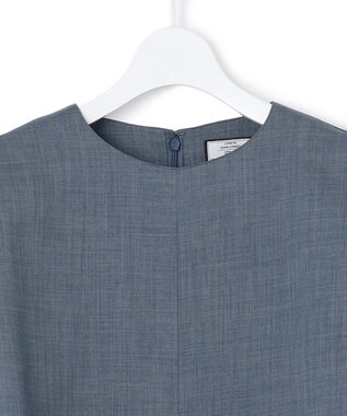 J.PRESS YORK STREET 【WOMEN】ショルダータック ワンピース ダルブルー系