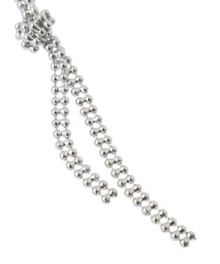 YECCA VECCA ノットボールチェーンピアス Silver
