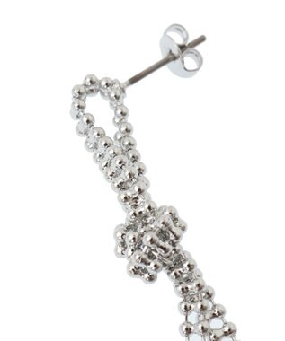 YECCA VECCA ノットボールチェーンピアス Silver