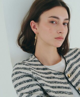 YECCA VECCA ノットボールチェーンピアス Gold