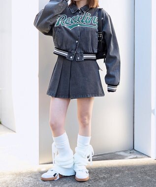 WEGO スタジアムロゴデニムショートスタジャン ブラックその他