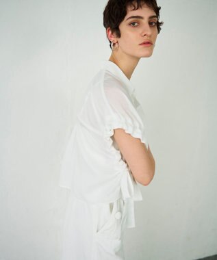 GRACE CONTINENTAL ショートポンチョシャツ ホワイト