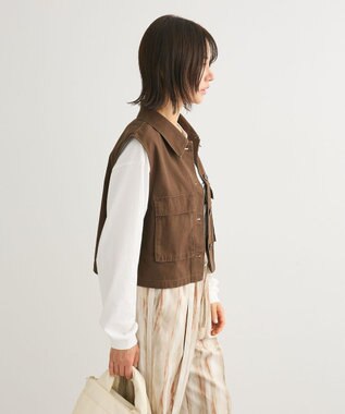 Green Parks ・ＳＵＧＡＲ　ＳＰＯＯＮ　ミリタリーショートベスト Brown