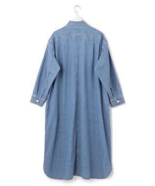 J.PRESS YORK STREET 【WOMEN】デニムロングシャツ ワンピース ダルブルー系