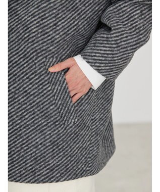 AMERICAN HOLIC ツイードライクコクーンミディコート Gray