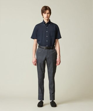 J.PRESS MEN 【夏に嬉しい高機能】カノコインレイパッチポケット シャツ/B.D. ネイビー系