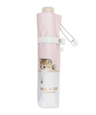 MOONBAT 【軽量】PAUL & JOE 晴雨兼用日傘 折りたたみ傘 スウィンギングヌネット 一級遮光 遮熱 UV ペールピンク