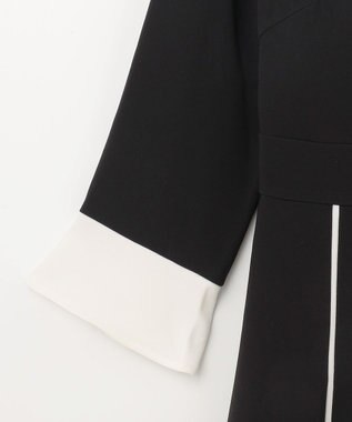 GRACE CONTINENTAL バイカラーラインドレス ブラック