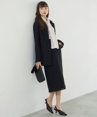 ICB 【洗える】 ヴィンテージストレッチサテン ブラウス トープ系