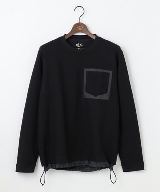 JOSEPH ABBOUD MOUNTAIN 【吸水速乾/通気性】ハイゲージワッフル Ｔシャツ ブラック系