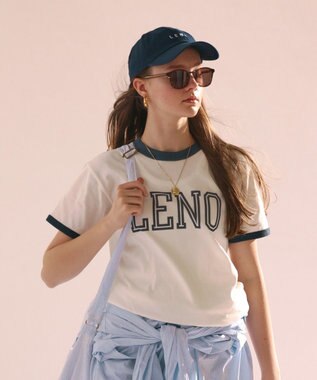 LENO RINGER T-SHIRT / リンガーTシャツ WHITE×NAVY