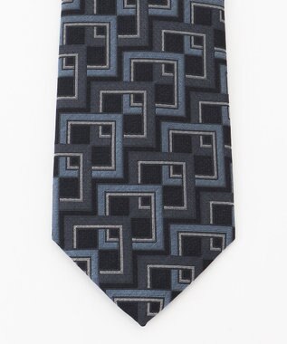 JOSEPH HOMME 【LEON 11月号掲載】ジオメトリックジャガード　ネクタイ ネイビー系7