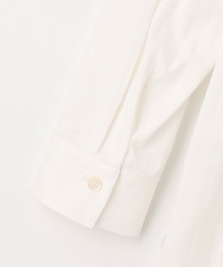 自由区 【XSサイズ~/洗える】ストレッチシャーティング ブザムシャツ ホワイト系1