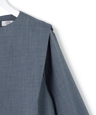 J.PRESS YORK STREET 【WOMEN】ショルダータック ワンピース ダルブルー系