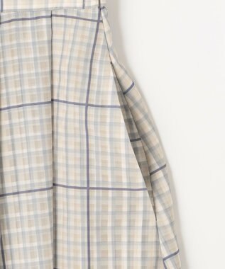 組曲 【洗える】シアーチェック スカート ベージュ系3