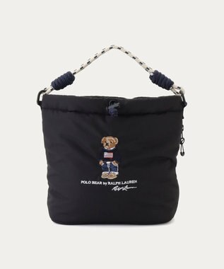 MOONBAT POLO RALPH LAUREN(ポロ ラルフローレン) FLAG BEAR ポロベア ショルダー レインバッグ 無地 刺繍 傘袋 ブラック