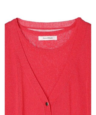 Green Parks シアーカーディガン＋タンクトップＳＥＴ Red