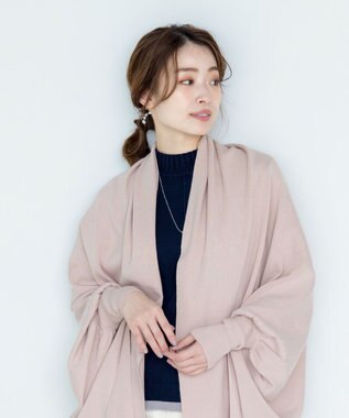 Tiaclasse 【洗える】ストール風カーディガン ピンク