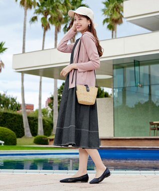 Tiaclasse L 【小倉優子さん着用】【洗える】サマーニットショートパーカー ピンク