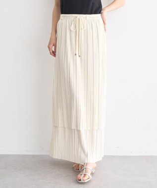 earth music&ecology プリーツレイヤードライクスカート Ivory