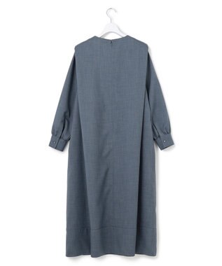 J.PRESS YORK STREET 【WOMEN】ショルダータック ワンピース ダルブルー系