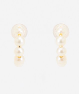 TOCCA 【WEB限定】FRILL PEARL PIERCED EARRINGS K10 淡水パール ピアス ゴールド系