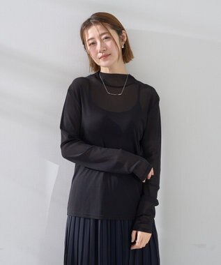 YECCA VECCA ハイネックシアートップス