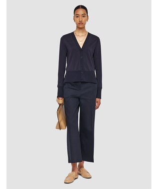JOSEPH ジャージーハボタイ　ロングスリーブカーディガン Navy