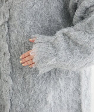 Green Parks ・ｓｗｉｎｇ　ｂｙ　２ｗａｙロング起毛カーディガ Light Gray