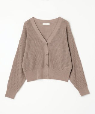 ANY 【洗濯機可】アイレットパターンカーデガン モカ