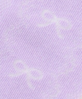 ANY KIDS リボン柄 ジャガード ハイソックス ラベンダー