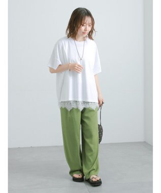 Te chichi 【遮熱/調温】ワイドTシャツ オフホワイト