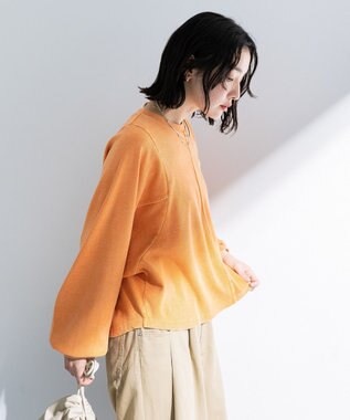 Green Parks ウ゛ィンテージ加工ドルマンカットプルオーバー Orange