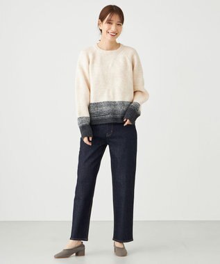 SHARE PARK LADIES 【洗える】グラデーションニット ベージュ系