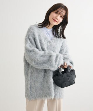 Green Parks ・ｓｗｉｎｇ　ｂｙ　２ｗａｙロング起毛カーディガ Light Gray