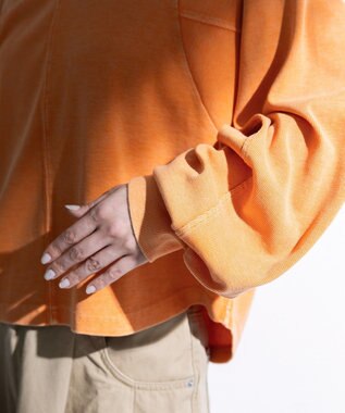 Green Parks ウ゛ィンテージ加工ドルマンカットプルオーバー Orange