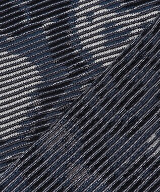 JOSEPH HOMME オリエンタルブラインドジャガード　クルーネック半袖ニットTEE ネイビー系