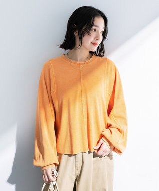 Green Parks ウ゛ィンテージ加工ドルマンカットプルオーバー Orange