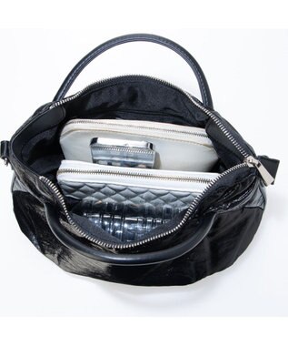 UNBILLION カシュカシュ cachechche / ソフトメタリック2wayミニトート ブラック